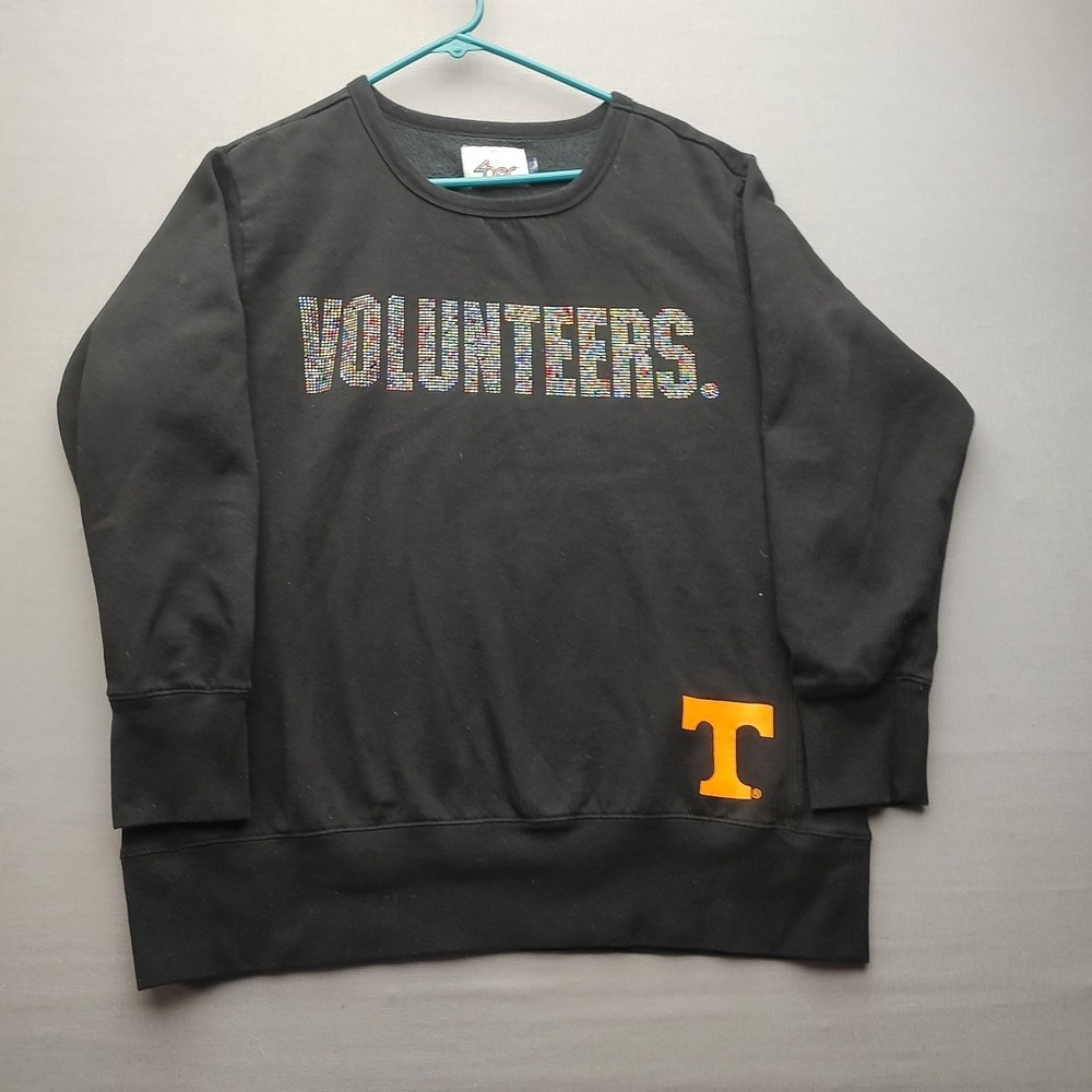 Tennessee Vols Athletic Fashion 4her Women's Black Sweatshirt Large Long Sleeve